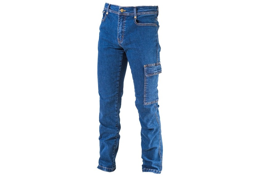THARSIS, pantalones azul denim algodón 100% tejido stretch