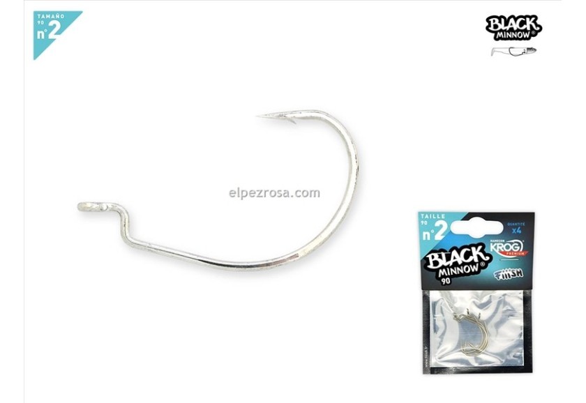 Black Minnow 90 - 4 Anzuelos Krog Premium VMC 4 anzuelos x blister