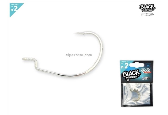 Black Minnow 90 - 4 Anzuelos Krog Premium VMC 4 anzuelos x blister