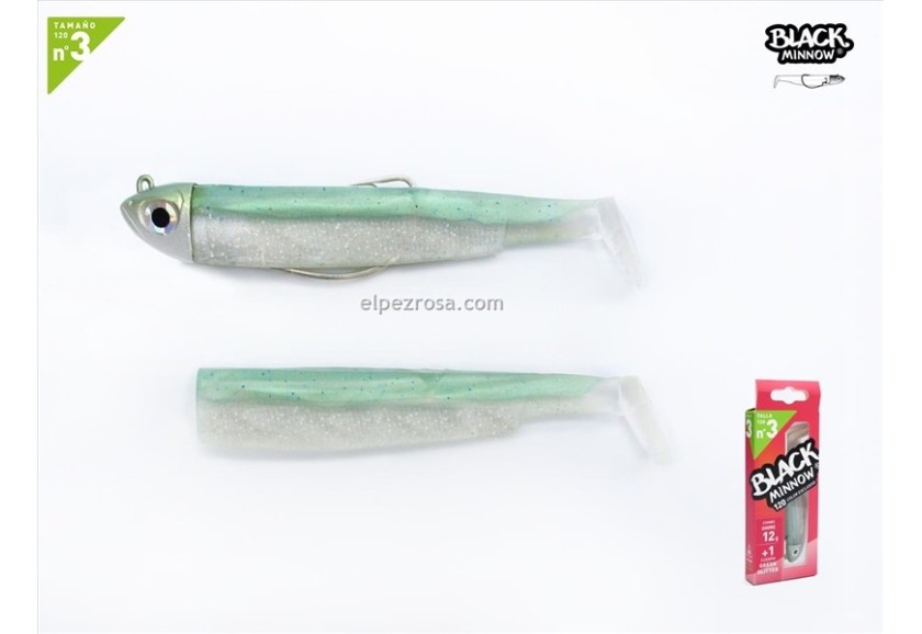Black minnow green glitter