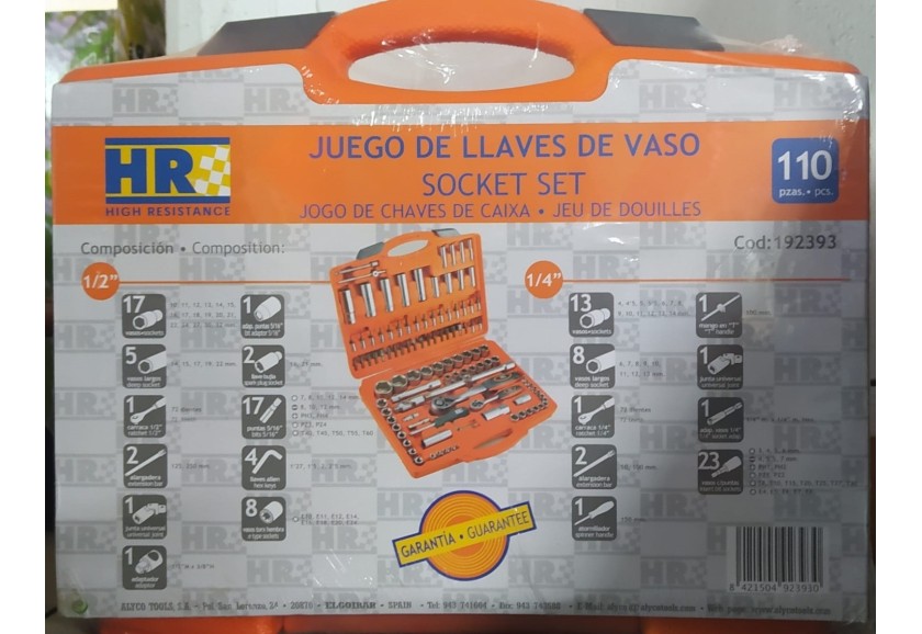 JUEGO DE LLAVES DE VASO 110 PIEZAS