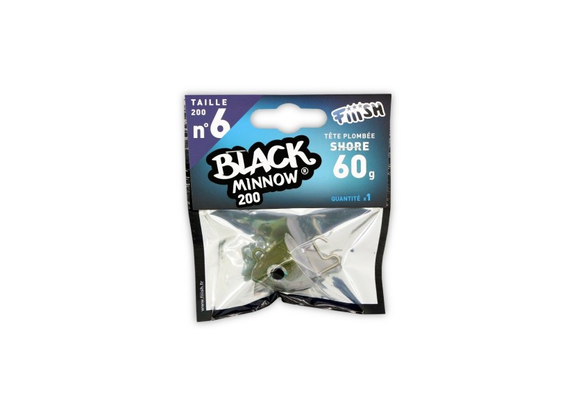 Black Minnow 200 - 1 Shore jig head - 60g - Kaki