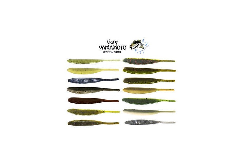 YAMAMOTO 4" SHAD SHAPE WORM 10U grn pmpkn prpl copr 330
