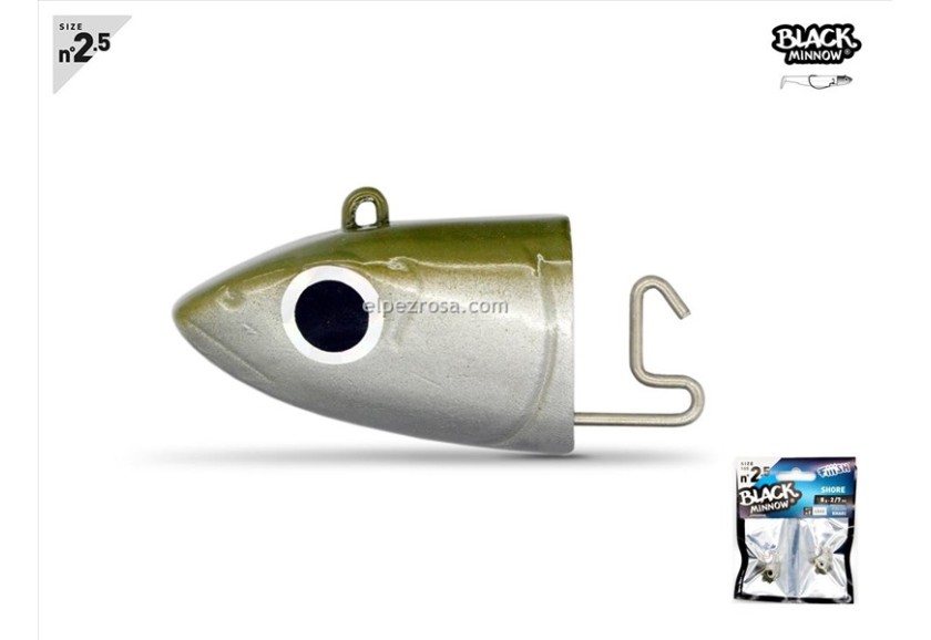 Black Minnow 105 - 2 Off Shore jig head - 16g - Khaki 2 und